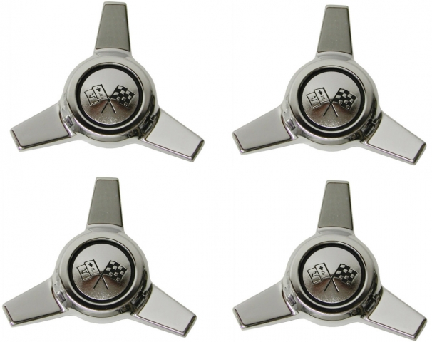 Corvette Spinner Set Hubcap With Emblems 4 Pieces 64 ( #E4287 ...